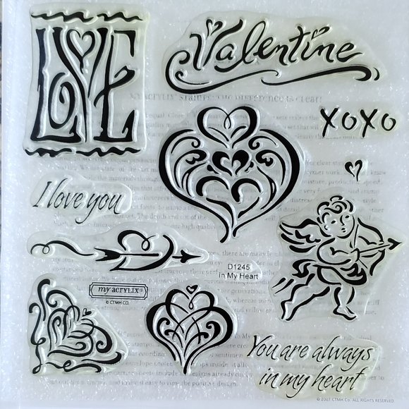 Close To My Heart In My Heart Clear Acrylic Stamps (D1245) - Picture 1 of 3